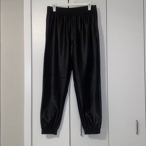 NWOT Zara Faux Leather Joggers